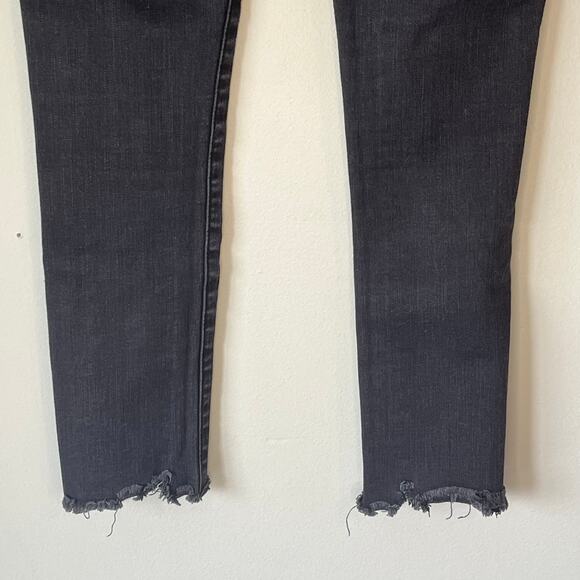 Abercrombie and Fitch Black Super Skinny Ankle High Rise Jean Size 24 / 00S - Picture 9 of 10